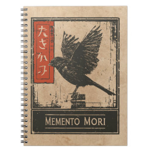 Carnet Memento Mori Crow Art   Wabi Sabi Conception stoïq