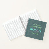 Carnet Mémoire Inoubliable Enfants Texte Vert (Intérieur)
