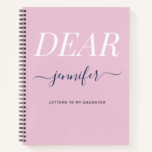 Carnet Mémoire Pink Chère fille (Devant)