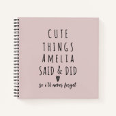 Carnet Memorable Words from Your Kids’ Childhood (Devant)