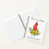 Carnet Memorial Cardinal Sunflowers Funeral Guestbook (Intérieur)