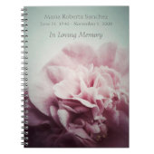 Carnet Mémorial de la fleur de Pale camellia (Devant)
