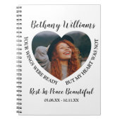 Carnet Mémorial de photos cardiaques personnalisées (Devant)