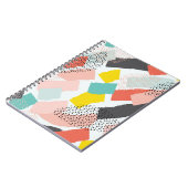 Carnet Memphis brosse traits : motif vintage. (Côté gauche)