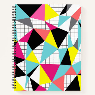 Carnet Memphis, formes géométriques