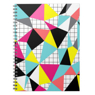 Carnet Memphis, formes géométriques