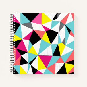Carnet Memphis, formes géométriques