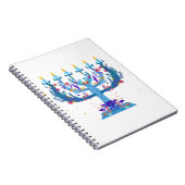 Carnet menorah à fleurs hanoukka (Côté Droit)