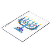 Carnet menorah à fleurs hanoukka (Côté gauche)