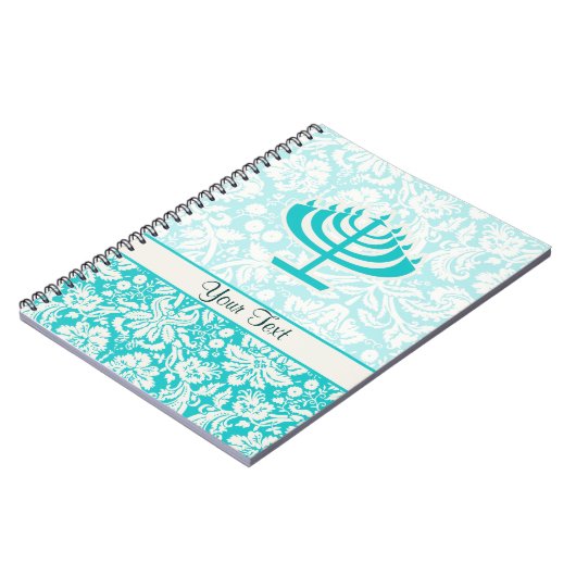 Carnet Menorah turquoise (Côté gauche)