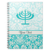Carnet Menorah turquoise (Devant)