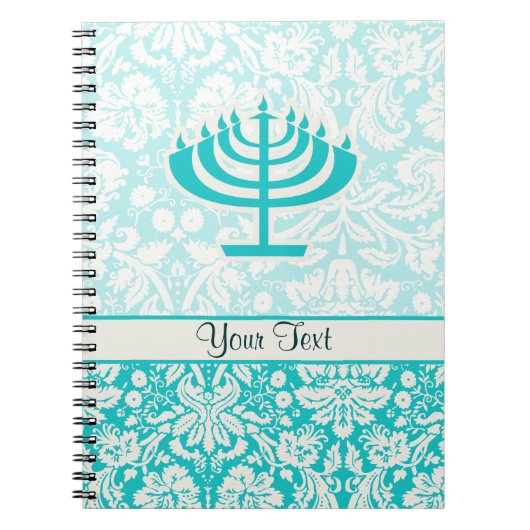 Carnet Menorah turquoise (Devant)