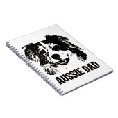 Carnet Mens Aussie Papa - Australian Shepherd Chien Papa (Côté Droit)