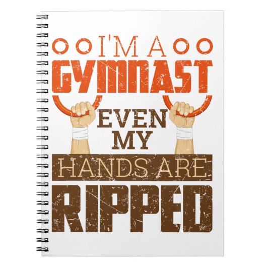 Carnet Mens Gymnastique Garçon Gymnaste Mains arrachées (Devant)