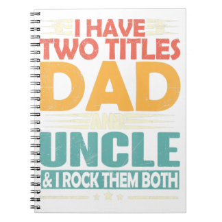 Carnet Mens J'Ai Deux Titres Papa Et Oncle Fantastiques P