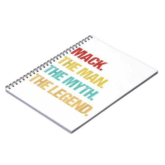 Carnet Mens Mack The Man The Myth The Legend (Côté gauche)