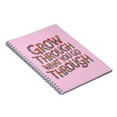 Carnet Mentalité de croissance florale pastel Enseignant (Côté Droit)