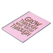 Carnet Mentalité de croissance florale pastel Enseignant (Côté gauche)