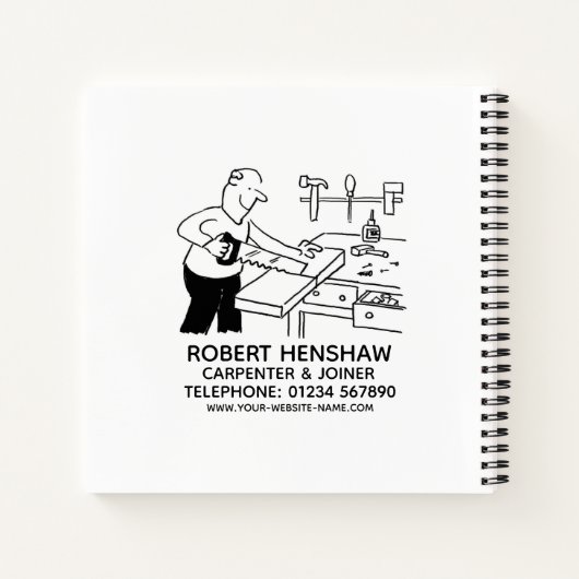 Carnet menuisier et menuisier (Dos)