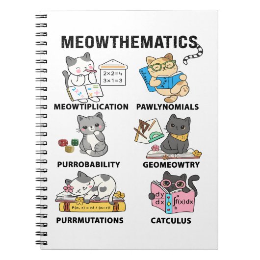 Carnet Meowthematics Funny Math Cat Puns For Math Lovers (Devant)