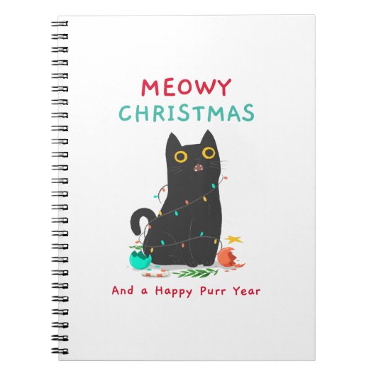 Carnet Meowy christmas and a happy purr year (Devant)