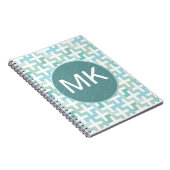 Carnet Mer vert géométrique (Côté Droit)