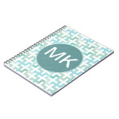 Carnet Mer vert géométrique (Côté gauche)