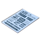 Carnet Merci Appréciation Word Art (Côté gauche)