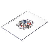 Carnet Merci aux vétérans Conception vectorielle de cœur  (Côté gauche)