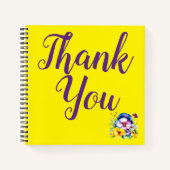 Carnet Merci avec des panneaux, violet et jaune | (Devant)