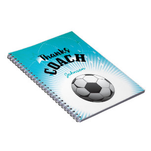 Carnet Merci Coach Football Aqua Blue Stars Ball