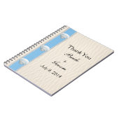 Carnet Merci de mariage de plage de coquillage (Côté gauche)