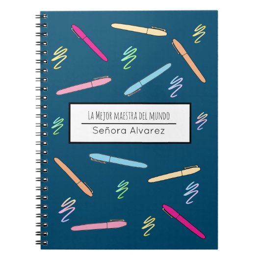 Carnet Merci enseignant espagnol Mejor Maestra del Mundo (Devant)