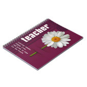 Carnet Merci, professeur. Daisy Gift (Côté gauche)