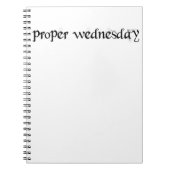 Carnet Mercredi approprié (Devant)