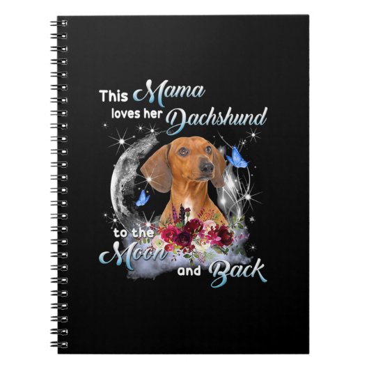 Carnet Mère Art Dachshund Mama Anniversaire (Devant)