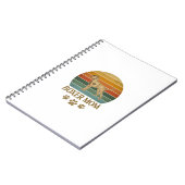 Carnet Mère Boxer Chien Rétro Coucher de soleil Empreinte (Côté gauche)