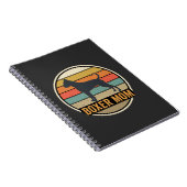 Carnet Mère Boxer Rétro Coucher de Soleil Chien (Côté Droit)