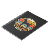 Carnet Mère Boxer Rétro Coucher de Soleil Chien (Côté gauche)