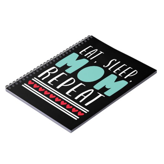 Carnet Mère Cadeau Manger Dormir Maman Répéter (Côté gauche)