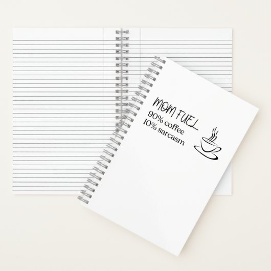 Carnet Mère Citation Silhouette Café Carburant (À l'intérieur)