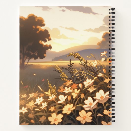 Carnet Mère d'Anime dans la prairie matinale (Dos)