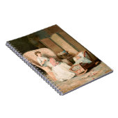 Carnet Mère de 1888 et bébé endormi, restauré (Côté Droit)