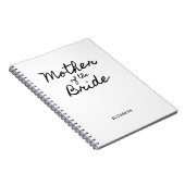 Carnet Mère de la mariée calligraphie décontractée noire (Côté Droit)