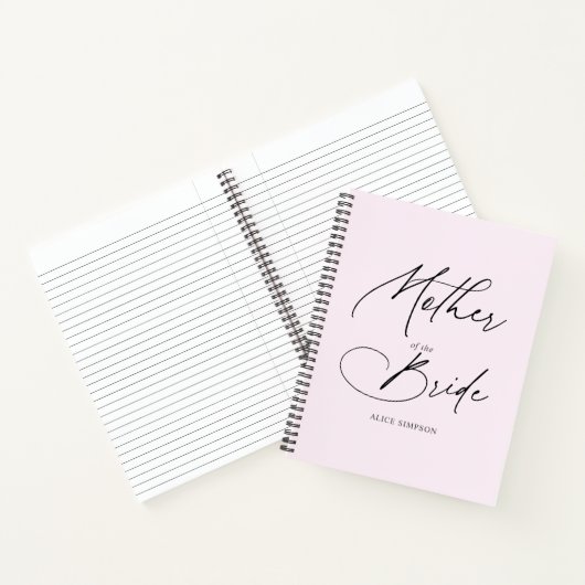 Carnet Mère de la mariée Chic Script (Intérieur)