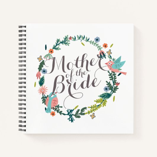 Carnet Mère de la mariée Floral Wreath Mariage Notebook (Devant)