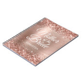 Carnet Mère de la mariée Glittery Rose Gold Foil (Côté gauche)