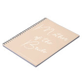 Carnet Mère de la mariée Script moderne Custom Blush (Côté gauche)