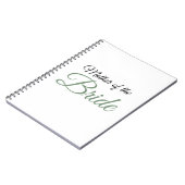 Carnet Mère de la mariée Script vert (Côté gauche)
