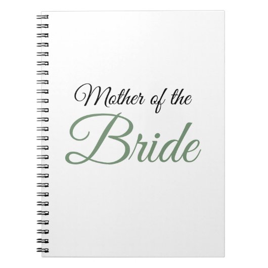 Carnet Mère de la mariée Script vert (Devant)